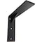 Ekena Millwork Countertop Support Steel Heavy Duty Bracket w/ Gusset, Powder Coated Black 2 1/2"W x 10"D x 8"H BKTM02X10X08CGPBL - alternate 1